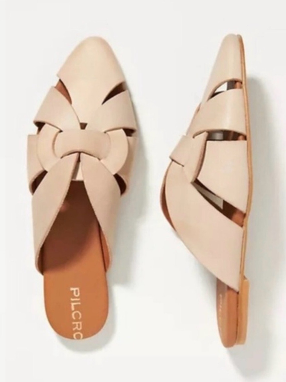 Pilcro Twisted Leather Slide Sandals size 40